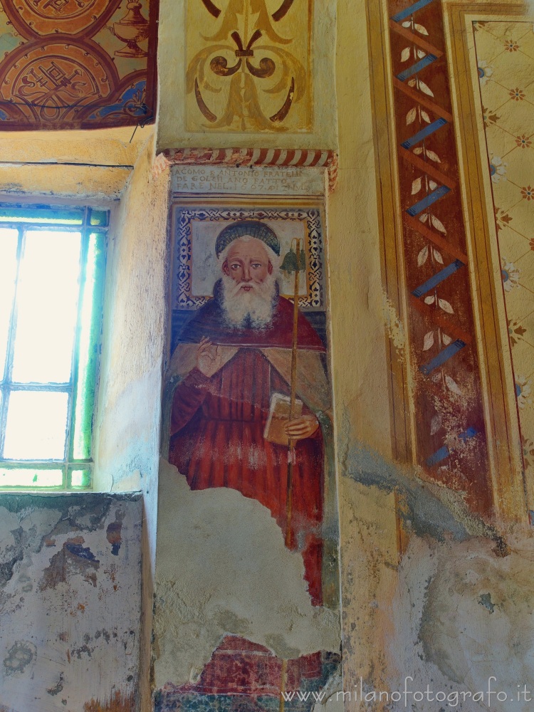 Andorno Micca (Biella, Italy) - Fresco of St. Anthony the Abbot in the Chapel of the Hermit